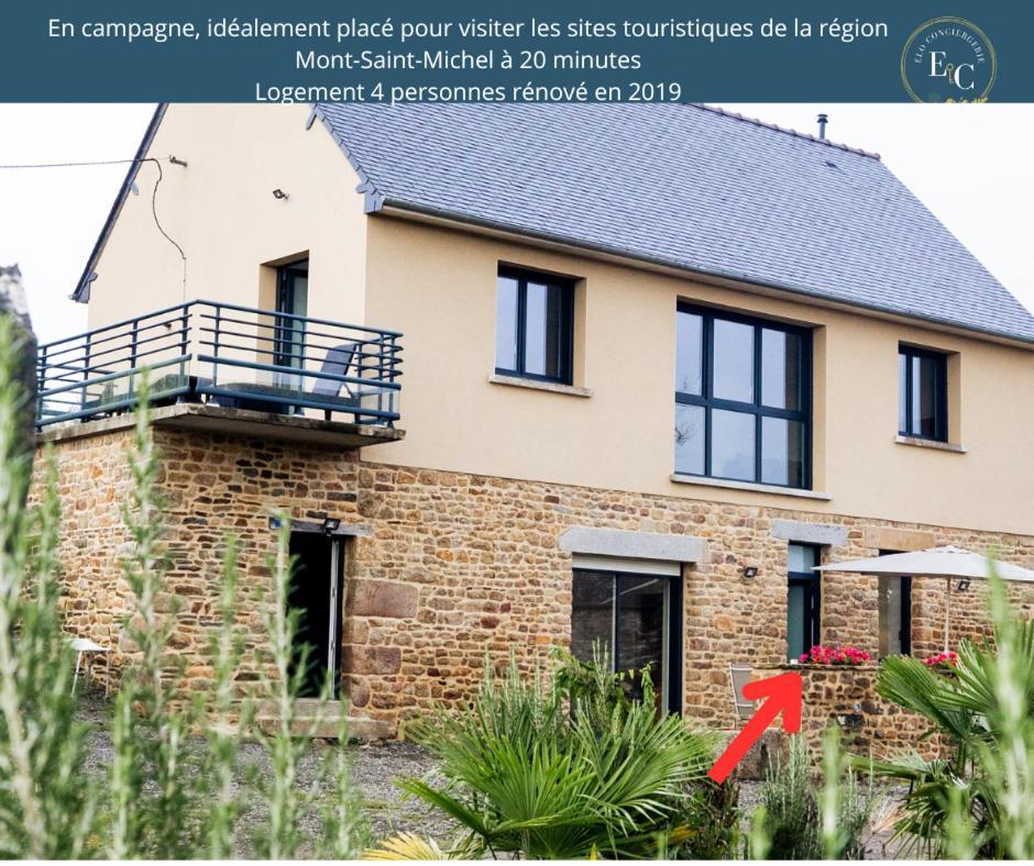 Maison Comprenant Deux Gites A Louer, Ensemble Ou Independamment, Capacite De 4 A 19 Personnes Idealement Place Pour Visiter Le Mont-Saint-Michel, Saint-Malo Et Les Alentours Baguer-Pican Exterior photo